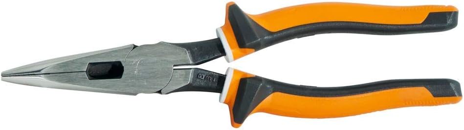 Klein Tools 2038EINS Long Nose Side Cutter Insulated Pliers with Slim Induction Hardened Cutting Knives for Long Life, 8-Inch