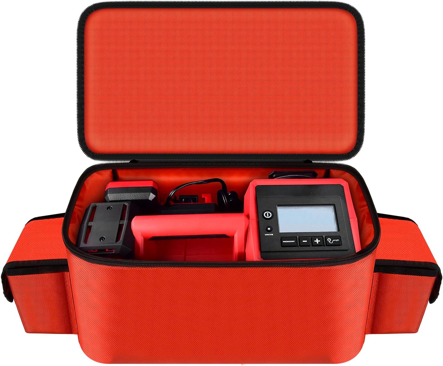 Air Compressor Bag Compatible with Milwaukee M18 Inflator 2848-20, Air Pump Carrying Box for Milwaukee Tools,Storage Holder for 18V 3.0/4.0/5.0/6.0/6.5/7.0/8.0/9.0Ah Battery (Case Only)-Red Air Compressor Bag Compatible with Milwaukee M18 Inflator 2848-20, Air Pump Carrying Box for Milwaukee Tools,Storage Holder for 18V 3.0/4.0/5.0/6.0/6.5/7.0/8.0/9.0Ah Battery (Case Only)-Red