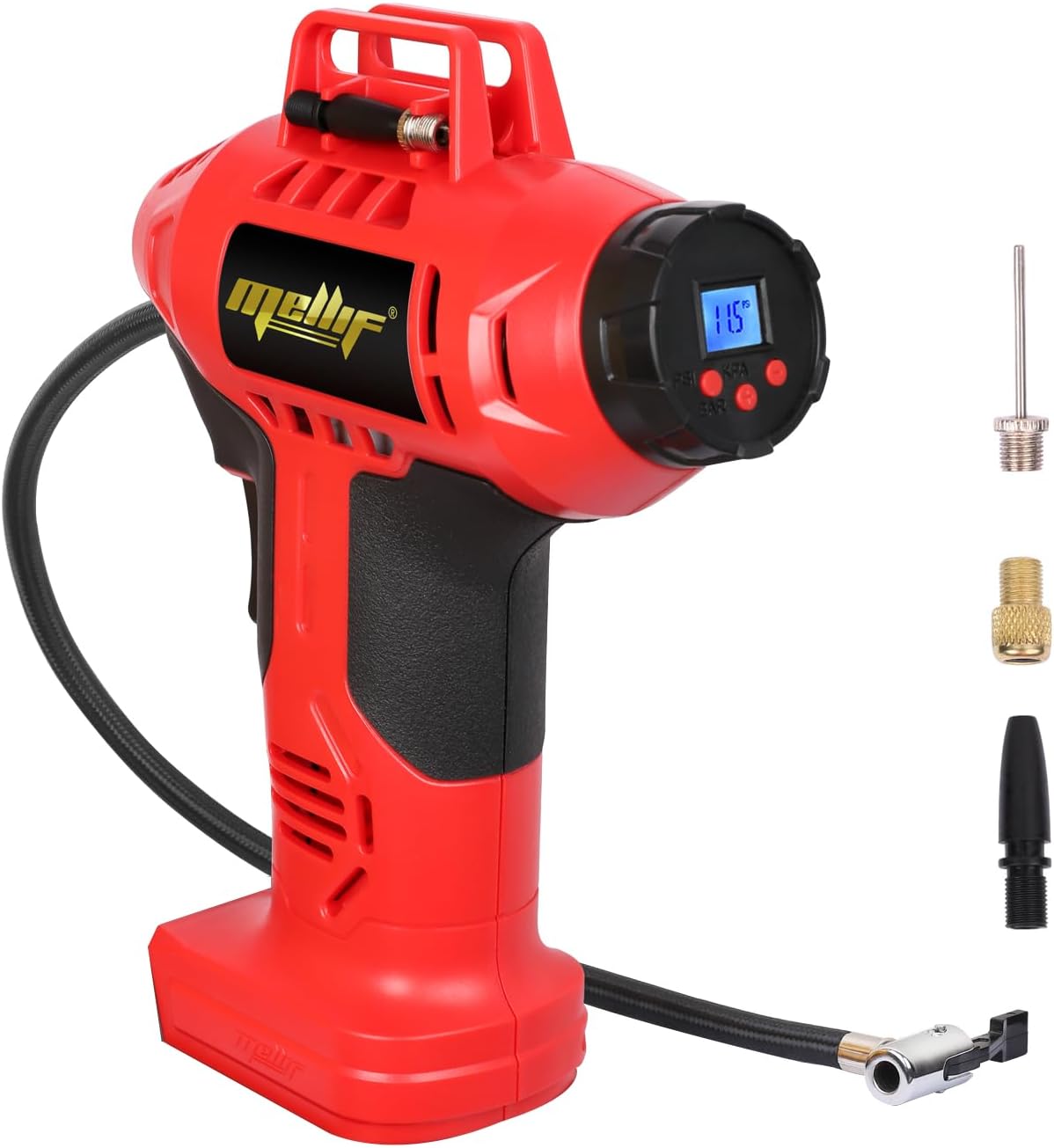 Cordless Tire Inflator Air Compressor for Milwaukee 18V Battery, 160PSI Portable Handheld Air Pump with Digital Pressure Gauge for Cars Motorcycles Bikes Sport Balls(Battery Not Included)