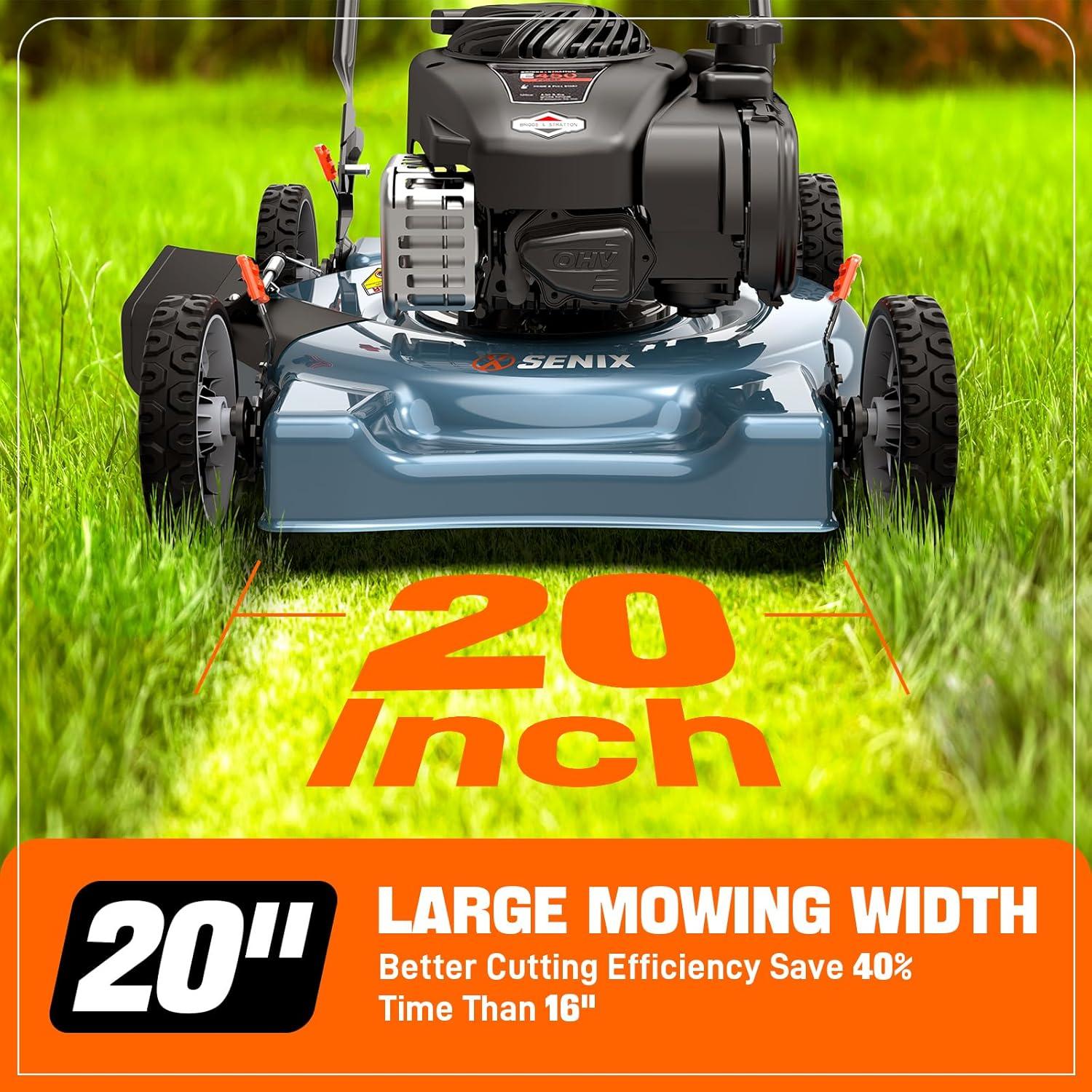 Our SENIX 20-Inch gas Mower Review: Power,Comfort & Control