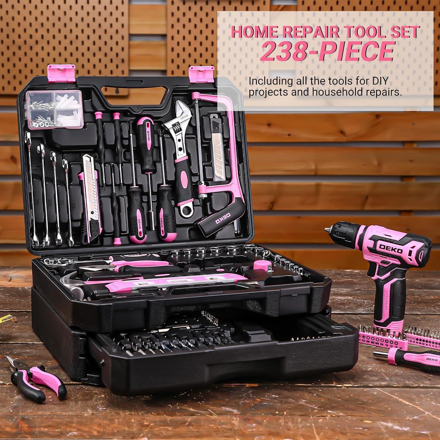 Why We Love the Pink ‍DEKOPRO Cordless Drill Tool Kit