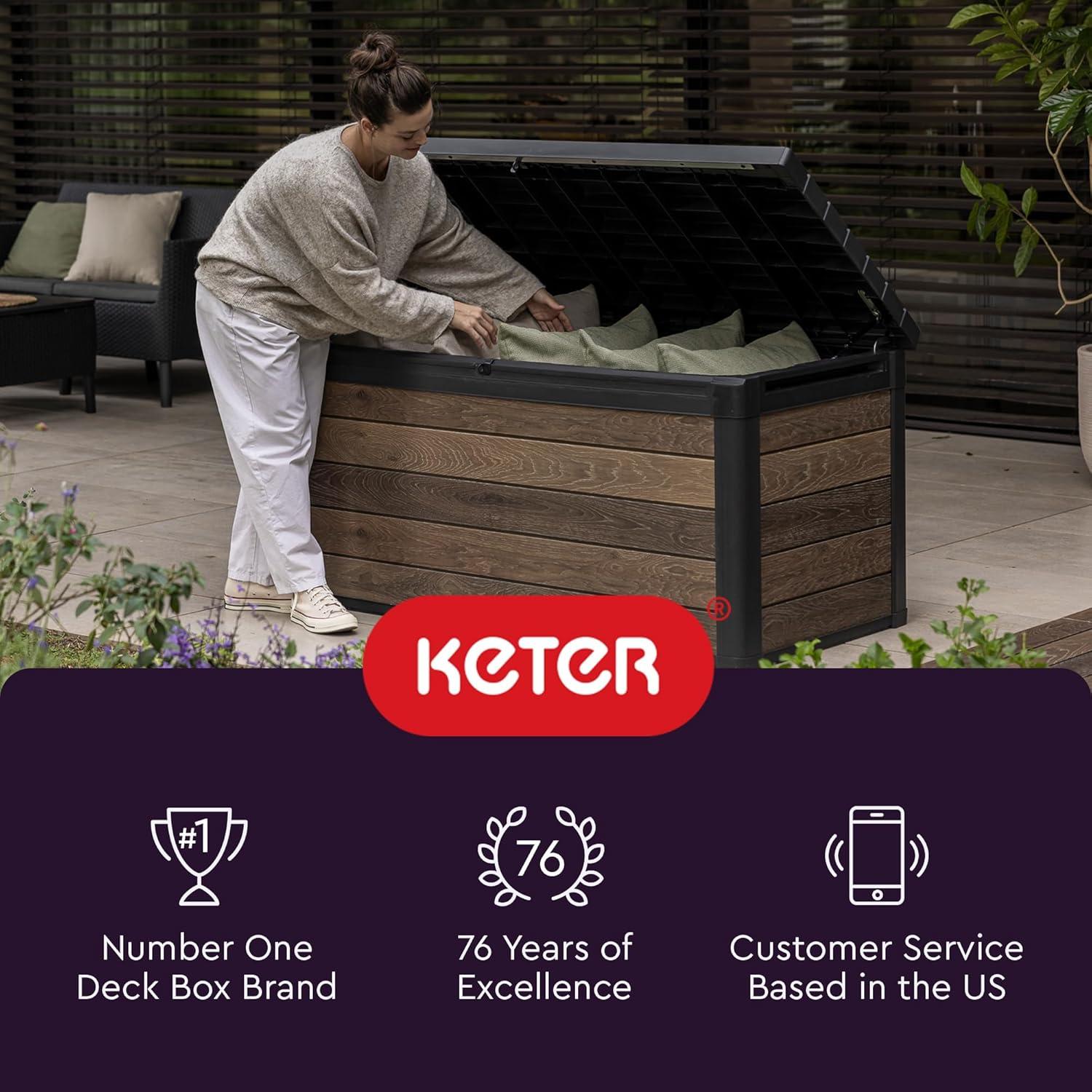 Our Review: Keter Kentwood 50 Gallon Deck Box for Patio Storage
