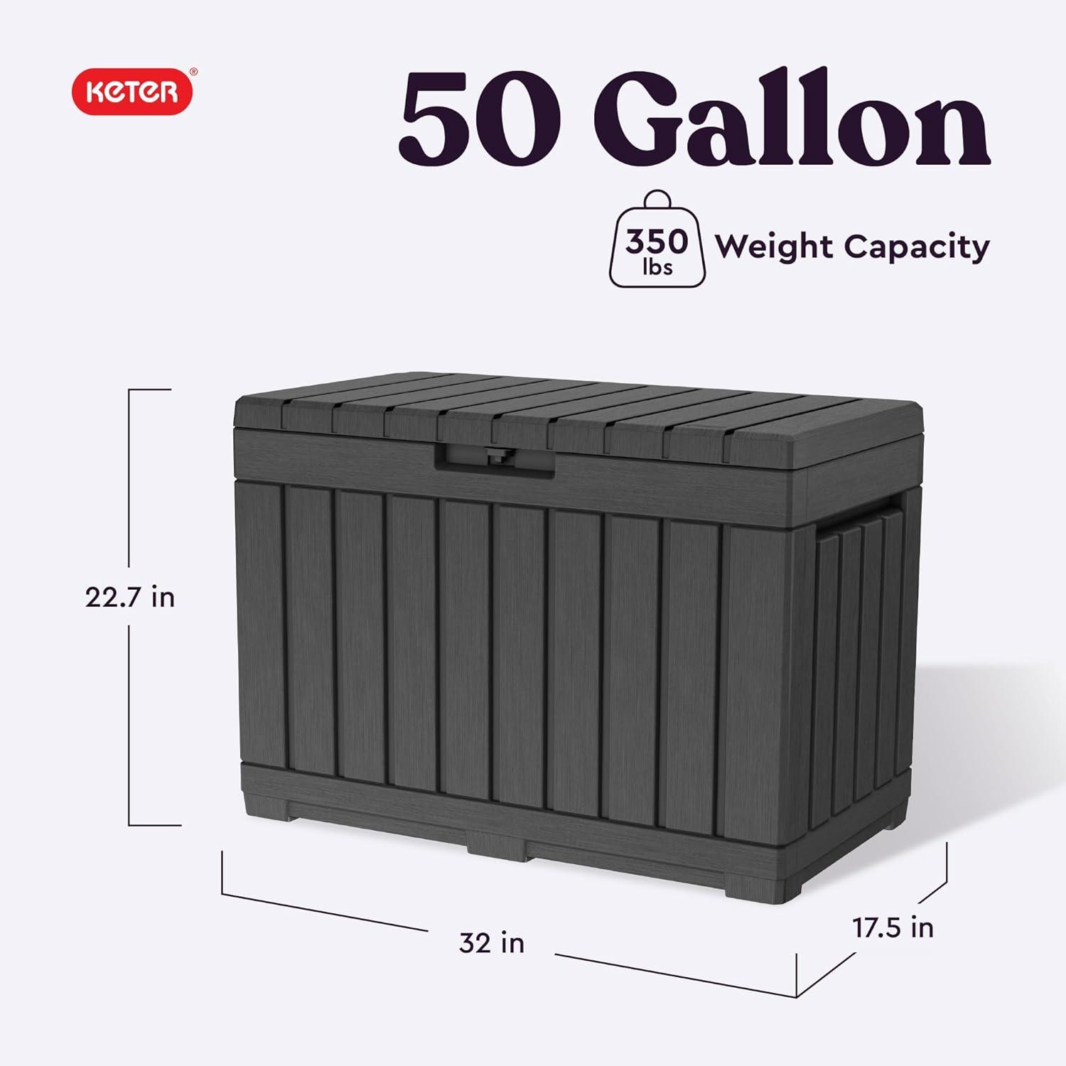 our review: Keter Kentwood 50 Gallon Deck⁣ Box‌ for Patio Storage