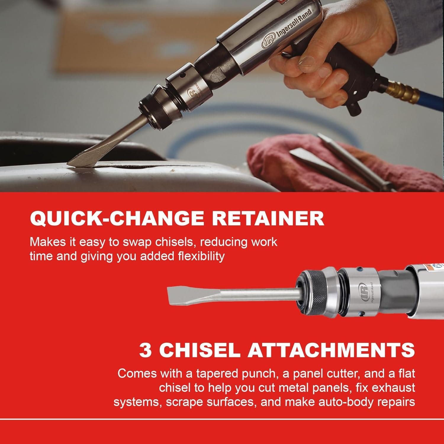 our Review: Ingersoll ‌Rand 114GQC Air Hammer & 3 Chisel​ Set