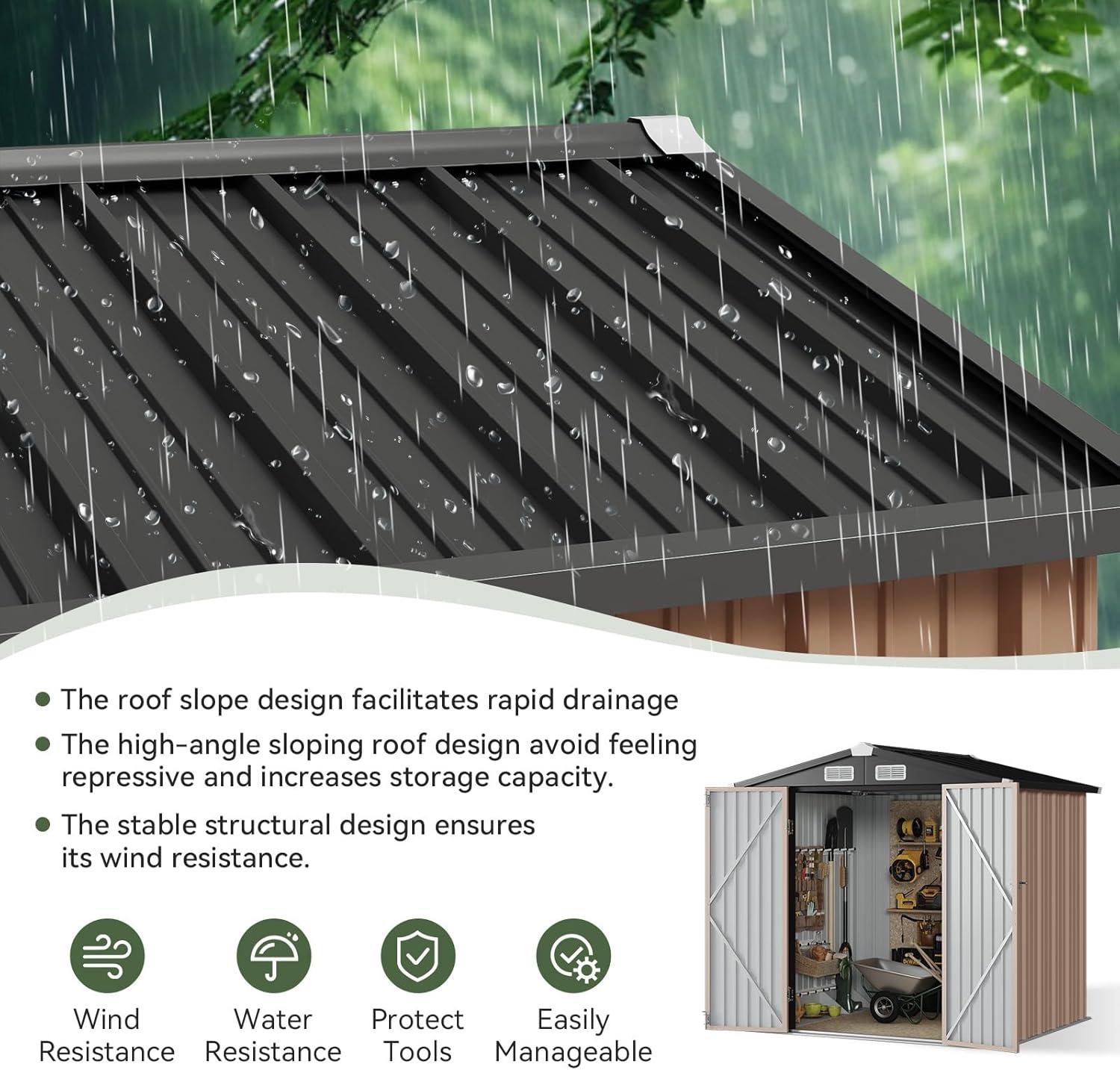 Our Review of the Aoxun 6x4 FT Shed: Sturdy,‌ Spacious, and Secure