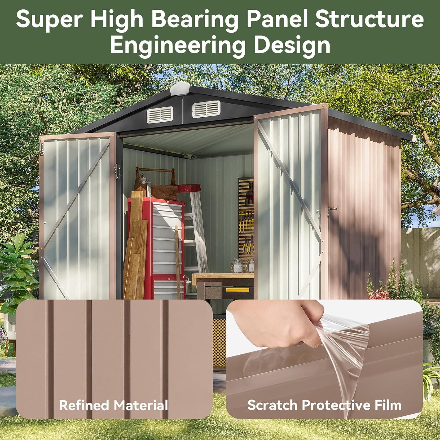 Our Review of the Aoxun‌ 6x4 FT Shed: Sturdy, Spacious, and Secure