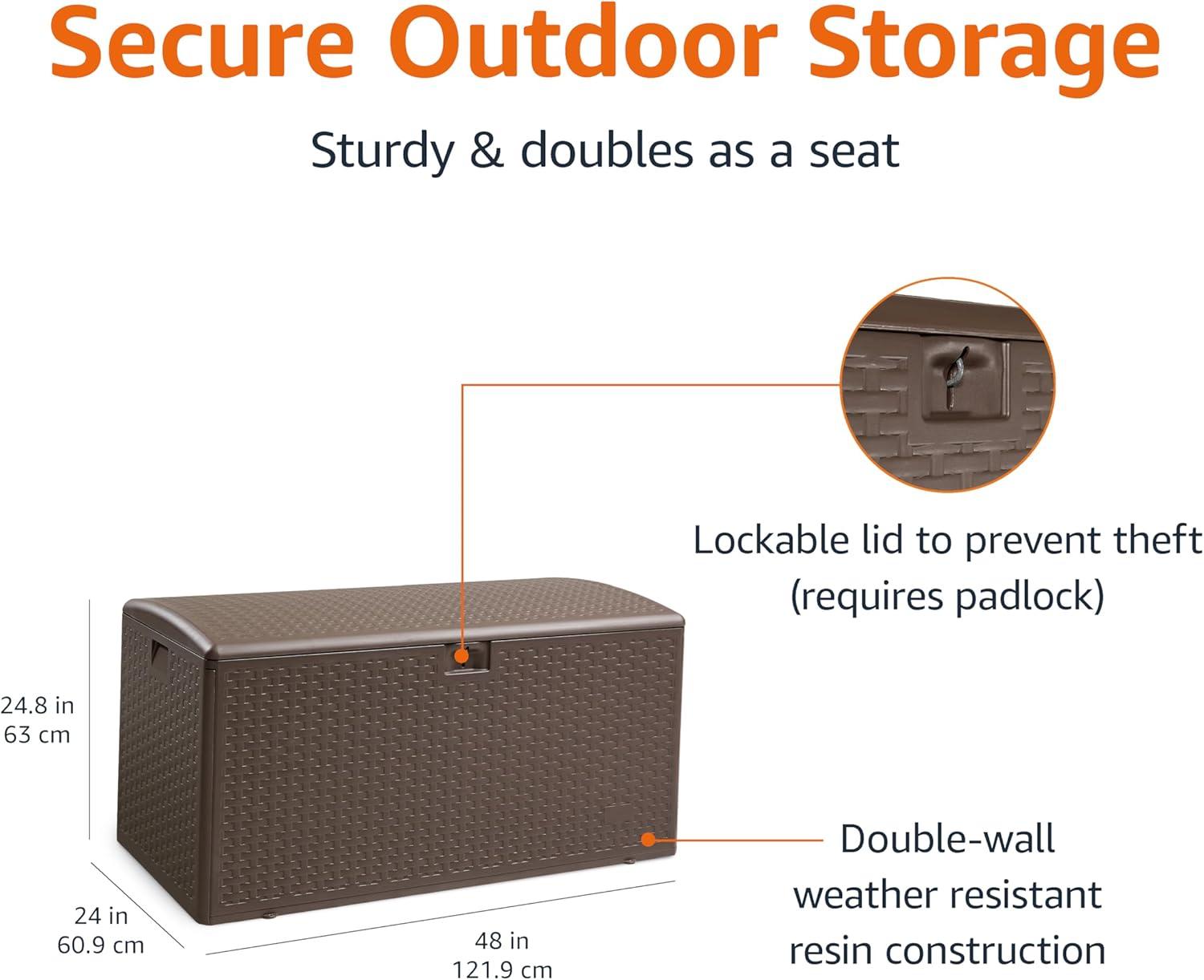 Our Honest review: Amazon Basics ‌99-Gallon Outdoor Deck Box