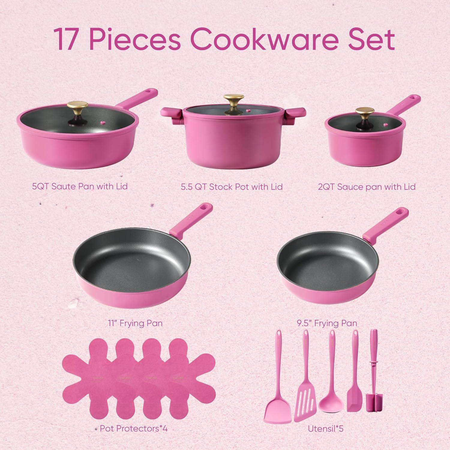 Our Honest Take on CAROTE's 17-Piece Nonstick cookware Set
