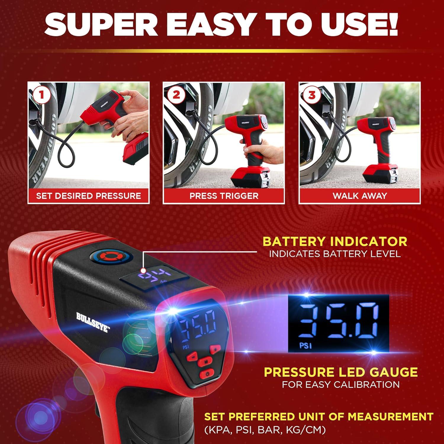 Why​ We Love the BULLSEYE ​PRO Tire Inflator: Fast, Portable, Reliable