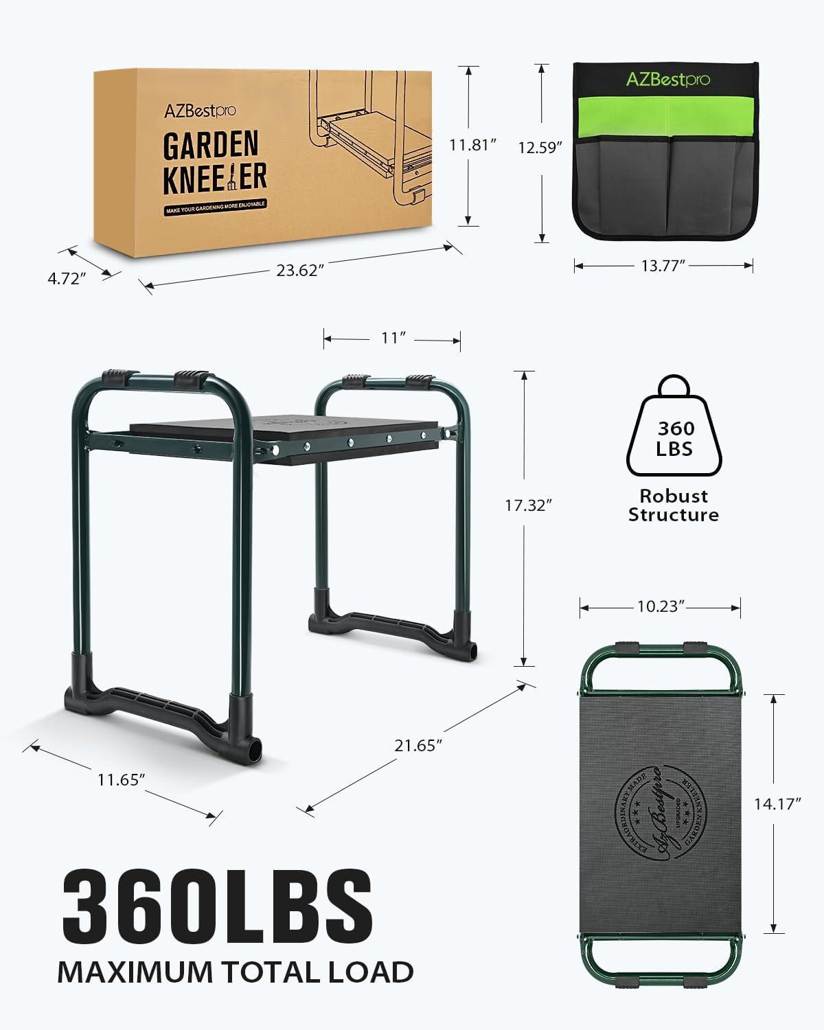 Our ⁢Review: Sturdy garden Kneeler & Seat with large tool Bags