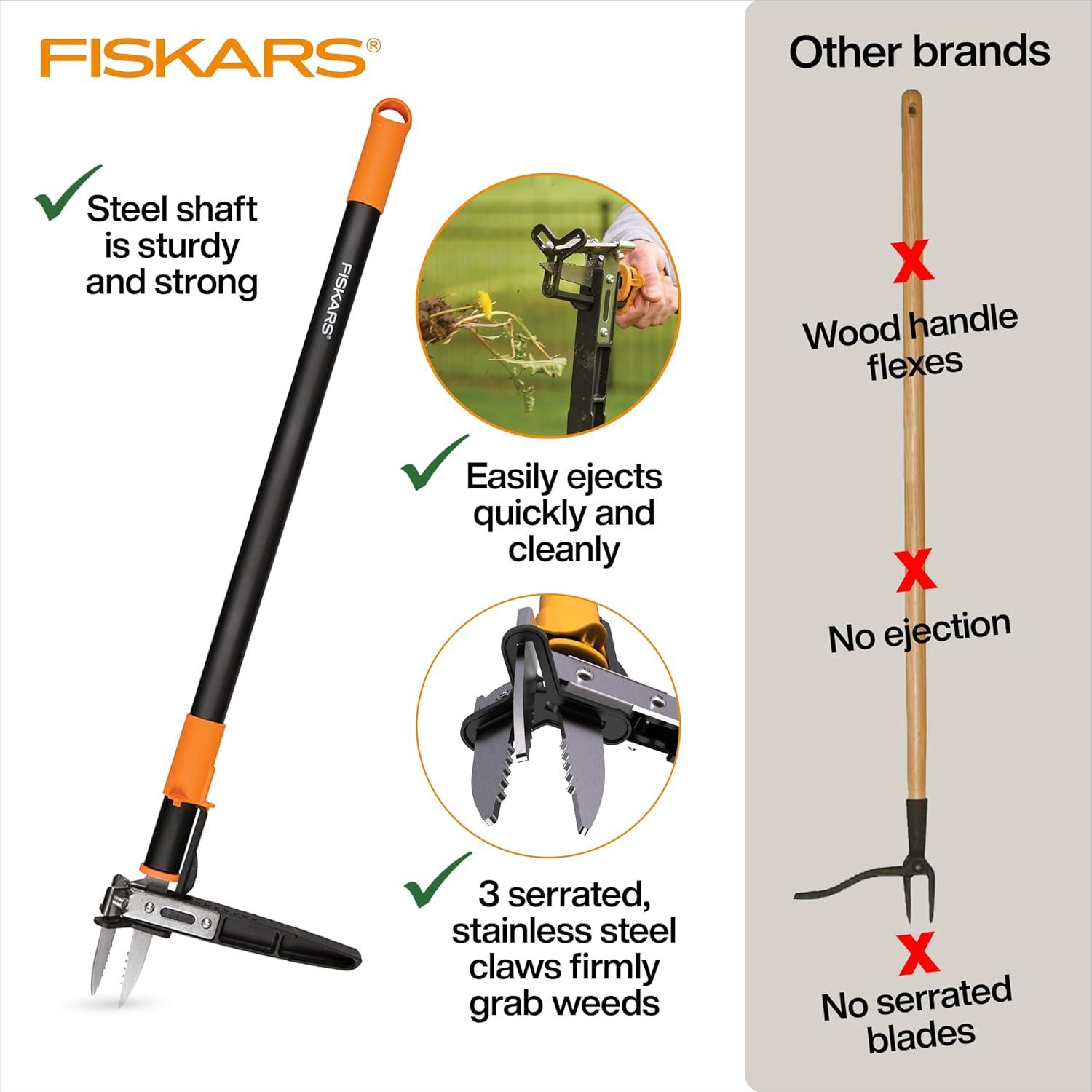 Why We Love the Fiskars 3-claw Stand Up Weed Puller Tool