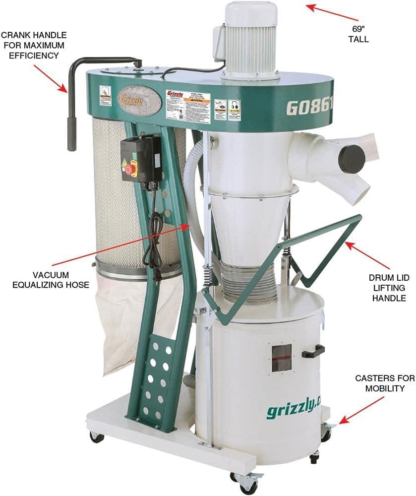 Our Honest Take on⁢ the Grizzly G0861-2 HP‍ portable​ Cyclone Dust Collector