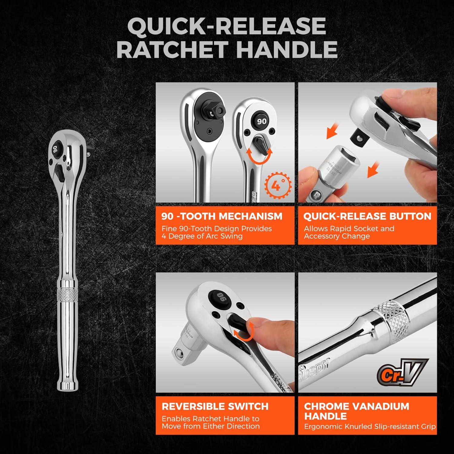 Top 3 HORUSDY Ratchet Handles for Every Mechanic's Toolbox