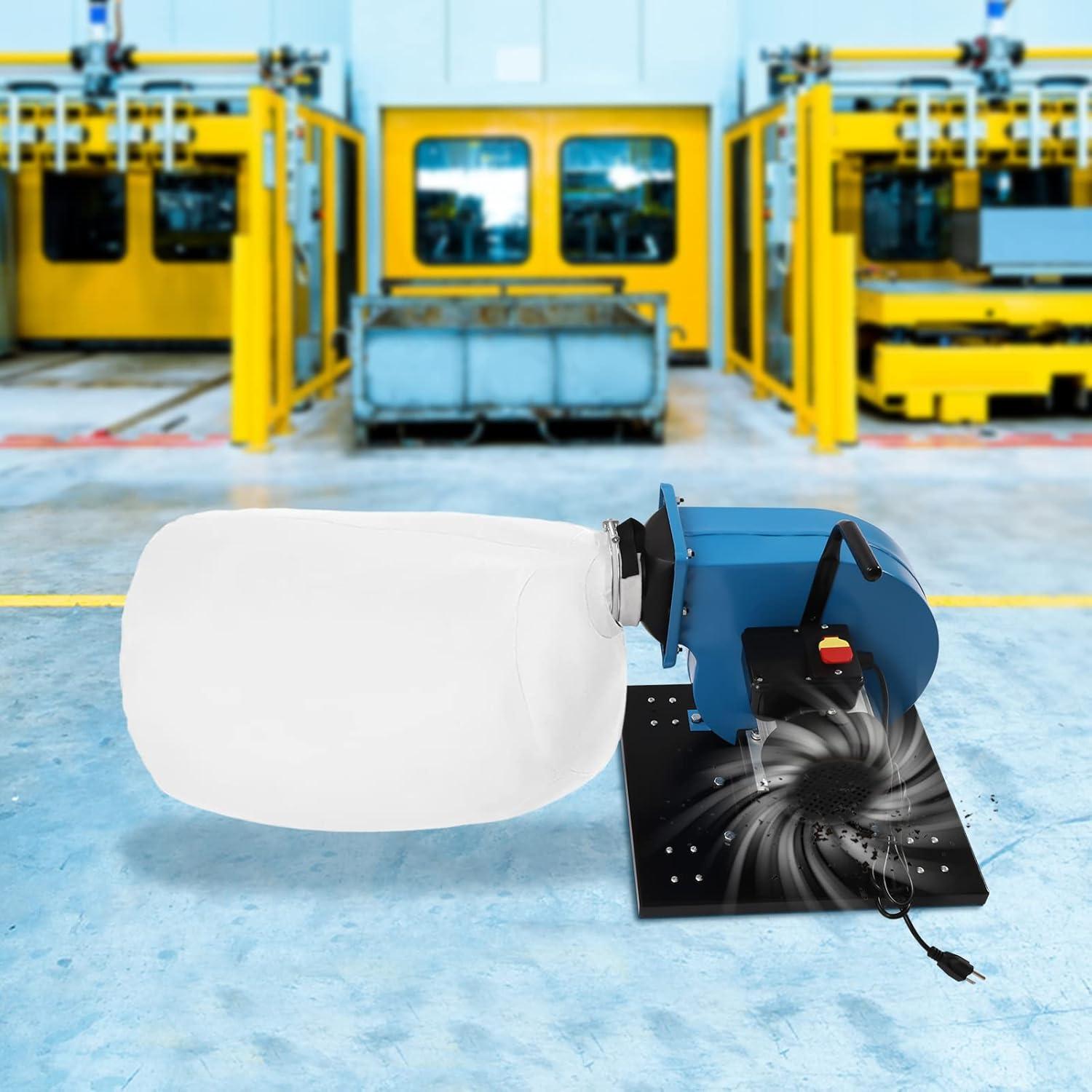 Our Review: 1HP Dust‌ Collector with 550 CFM and Easy Mobility