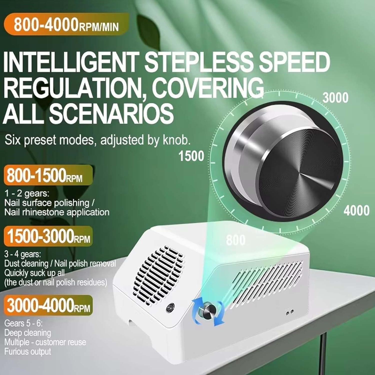 How We keep Our‍ Nail Workstation clean with the 120W dust Collector