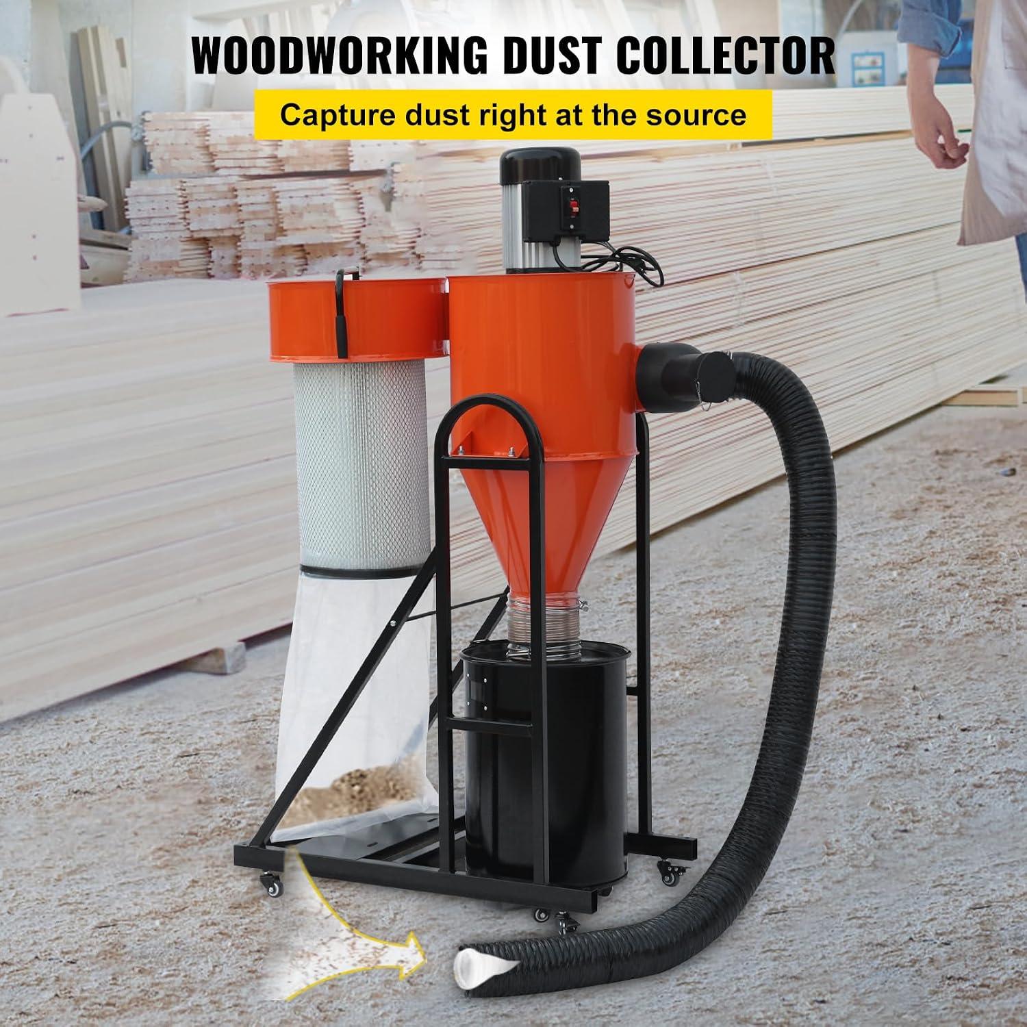 Our Review of the VEVOR 2 HP Dust Collector: Powerful & Portable 6 Our Review of the VEVOR 2 HP Dust Collector: Powerful & Portable