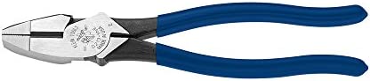Klein Tools D213-9NE Pliers, 9-Inch Side Cutters, High Leverage Linesman Pliers Cut Copper, Aluminum and other Soft Metals 1 31UlEK bI1L. AC