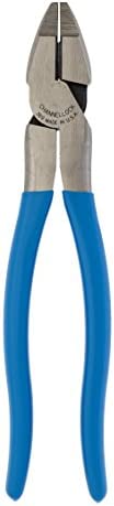 Channellock 369 9.5-Inch Lineman's Pliers | Xtreme Leverage Technology (XLT) Requires Less Force to Cut than Other High-Leverage Models | Forged from High Carbon Steel | Made in the USA, Blue Handle 1 31vEiud5umL. AC