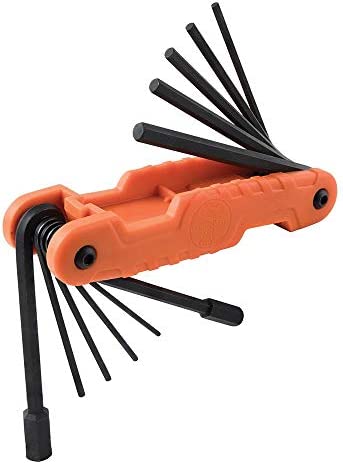 Klein Tools 70550 Hex Wrench Key Set, 11 SAE Sizes, Heavy Duty Folding Allen Wrench Tool with Extra Long Hex Keys 1