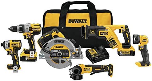 DEWALT 20V MAX* Cordless Drill Combo Kit, 6-Tool (DCK695P2) 1 5166fR7cPRL. AC