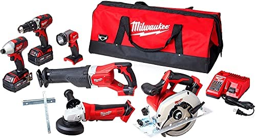 Milwaukee M18 Cordless LITHIUM-ION 6-Tool Combo Kit (2696-26) 1 51eZSv371L. AC