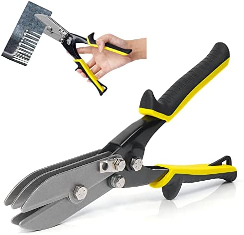 "SLNIHAMS 5-Blade Hand Crimper Sheet Metal Tool for 24-28 Gauge Duct Work, HVAC Tool for Downspout and Stove Pipe, 10-1/2" Sheet Metal Crimper Gutter End Cap Duct Crimping Tool" 1 41BfF5QCb9L. AC