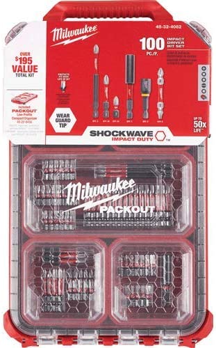 Milwaukee Shockwave 100pcs Impact Driver Bit Set Packout 1 51