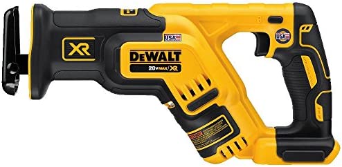 "Take on tough cuts with DEWALT 20V MAX* XR Reciprocating Saw - compact and powerful (DCS367B)"