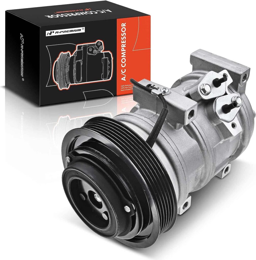 A-Premium Air Conditioner AC Compressor with Clutch Compatible with Honda Accord 2003-2007, Odyssey 2005-2007, Pilot 2005-2008, Ridgeline  Acura MDX TL, 3.0L 3.2L 3.5L