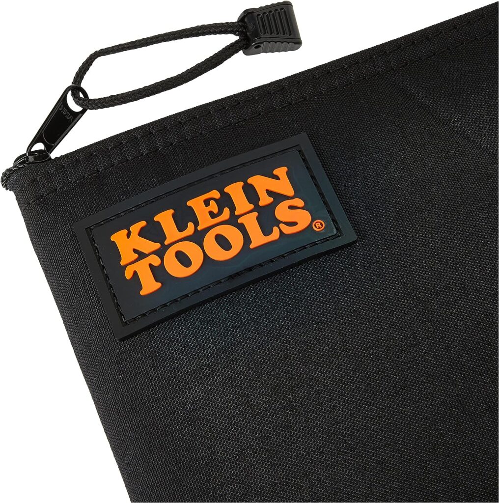 Klein Tools 5139PAD Zipper Bag, Cordura Nylon Tool Pouch with Layered Padding for Protection and Zipper Close, 12-1/2-Inch, Black