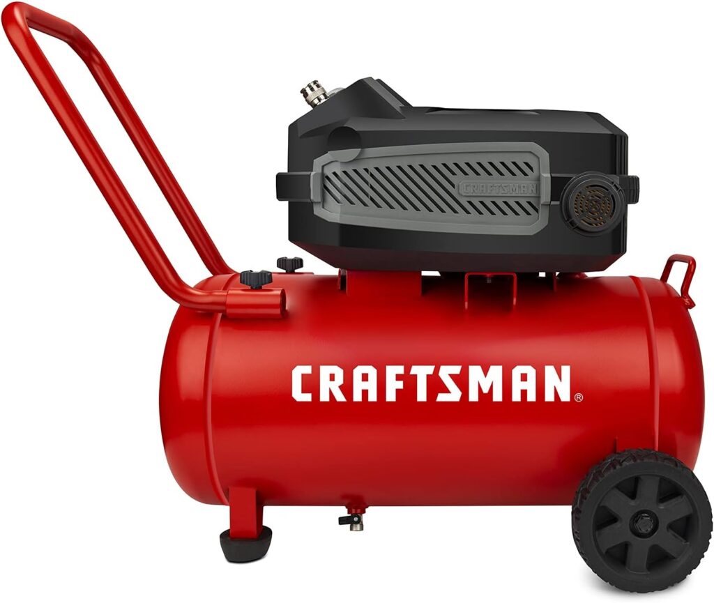 Craftsman HARD Air Compressor, 10 Gallon 1.8 HP 175 PSI, 4.0CFM@90PSI, Oil Free and Maintenance Free, Portable with Large Wheels, Model: CMXECXA0201041