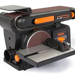 Powerful WEN 6502T 4.3-Amp Belt and Disc Sander with Cast Iron Base