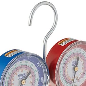 Yellow Jacket 42001 Manifold with 3-1/8″ Color-Coded Gauges for R-22/404A/410A Refrigerants
