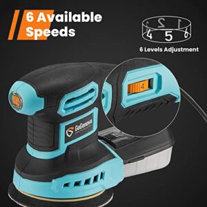 GOGO Nova 3.0A Orbit Sander Kit – 6 Speeds Random Orbital Electric Sander