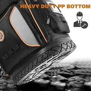 Heavy Duty Tool Bag Backpack with 75 Pockets & Lock