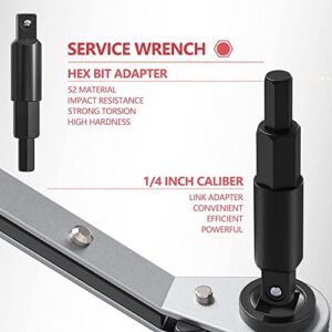 Mellbree Carbon Steel HVAC Service Wrench Set – 4-in-1 (3/8″, 1/4″, 5/16″, 3/16″)