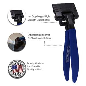 MIDWEST Seamer Tong – 3″ Offset Sheet Metal Bender with Forged Blades & Comfort Grip Handle – MWT-ST2
