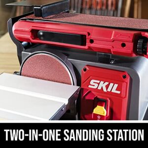 Powerful SKIL 4.5 Amp Benchtop Sander – BB9504-00 with Belt and Disc Combination for Precision Sanding
