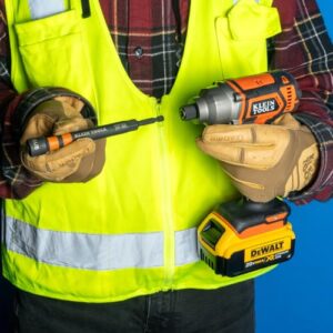 Klein Tools Ratcheting Nut Driver Set – Impact Rated, Magnetic, Color Coded, 6 SAE Hex Sizes & Handle