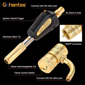 Turbo Torch with Self Ignition for Welding, HVAC, BBQ – Compatible with MAPP Propane Cylinder