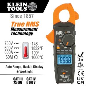 Versatile Klein Tools Clamp Meter for HVAC Technicians