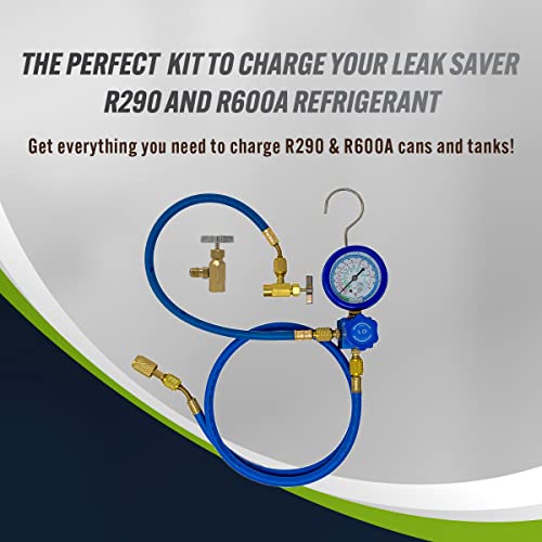 Leak Saver Complete Charging Manifold Hose Set - USA Made HVAC Tools Kit 2 Leak Saver Complete Charging Manifold Hose Set - USA Made HVAC Tools Kit - Image 2