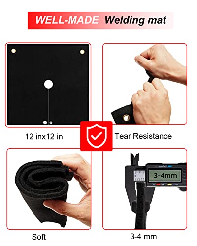 TOHONFOO 2-Pack Fireproof Welding Blanket & Heat Shield Mat for Brazing and Plumbing 4 TOHONFOO 2-Pack Fireproof Welding Blanket & Heat Shield Mat for Brazing and Plumbing - Image 4