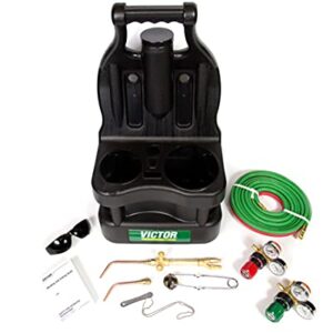 ESAB Victor Light Duty Gas Welding Kit – G150 J-P Outfit, R150-200/R150-540 Regulators, Torch Handle & Safety Gear