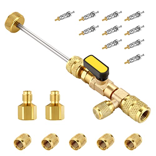 WADEO HVAC Valve Core Removal Tool Kit with 10 Cores and Adapters 1 hvac tools valve core removal tool