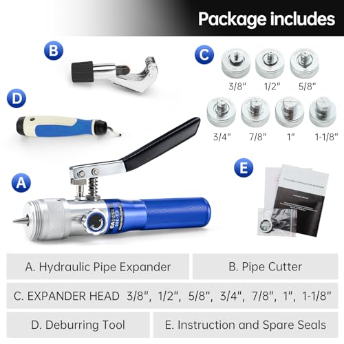 IBOSAD HVAC Hydraulic SWAGING Tool Kit - Expand Copper Tubing 3/8" to 1 1/8" 3 IBOSAD HVAC Hydraulic SWAGING Tool Kit - Expand Copper Tubing 3/8" to 1 1/8" - Image 3
