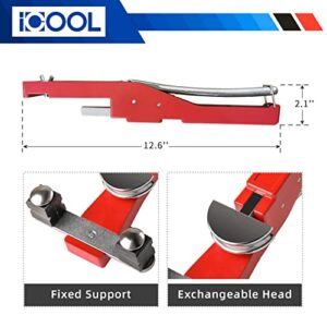 ICOOL Tubing Bender Kit Hand Tool for Soft Copper Aluminum HVAC with Tube Cutter