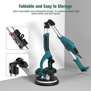 WAABENN 750W Foldable Drywall Sander with LED Light & Vacuum System – 6 Adjustable Speeds