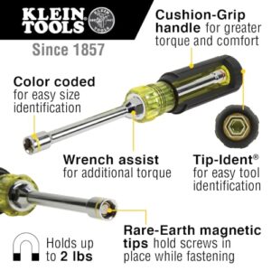 Klein Tools Hex Head 2-in-1 Nut Driver – 1/4″ and 5/16″ Dual Size for Versatile Use