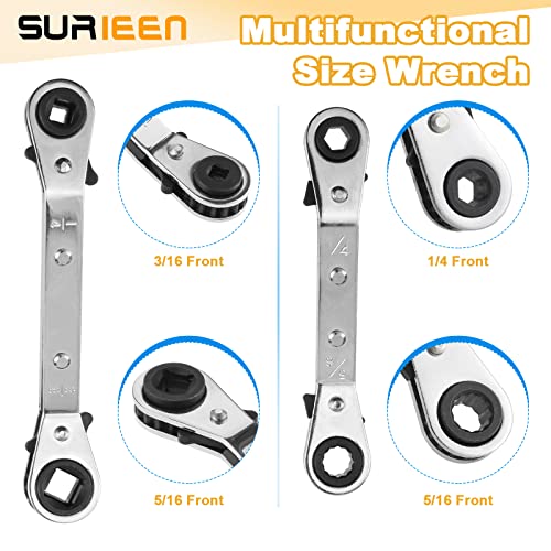 HVAC Service Wrench Set & Valve Core Remover Tool Kit - 10pcs Valve Core - Dual Size SAE - Refrigeration Service Wrench 3 HVAC Service Wrench Set & Valve Core Remover Tool Kit - 10pcs Valve Core - Dual Size SAE - Refrigeration Service Wrench - Image 3